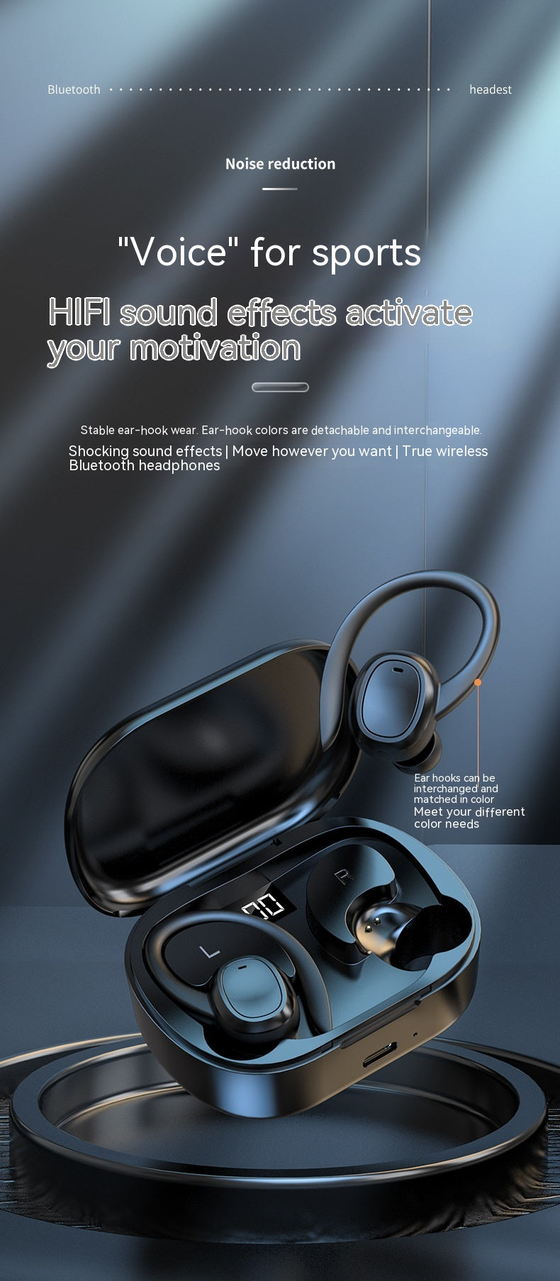 Wireless Sports Ear Hook Earphones
