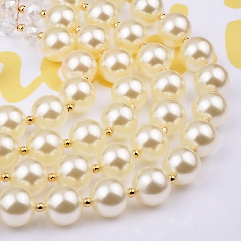 Buy Europe Necklace Crystal Pearl Jewelry Set