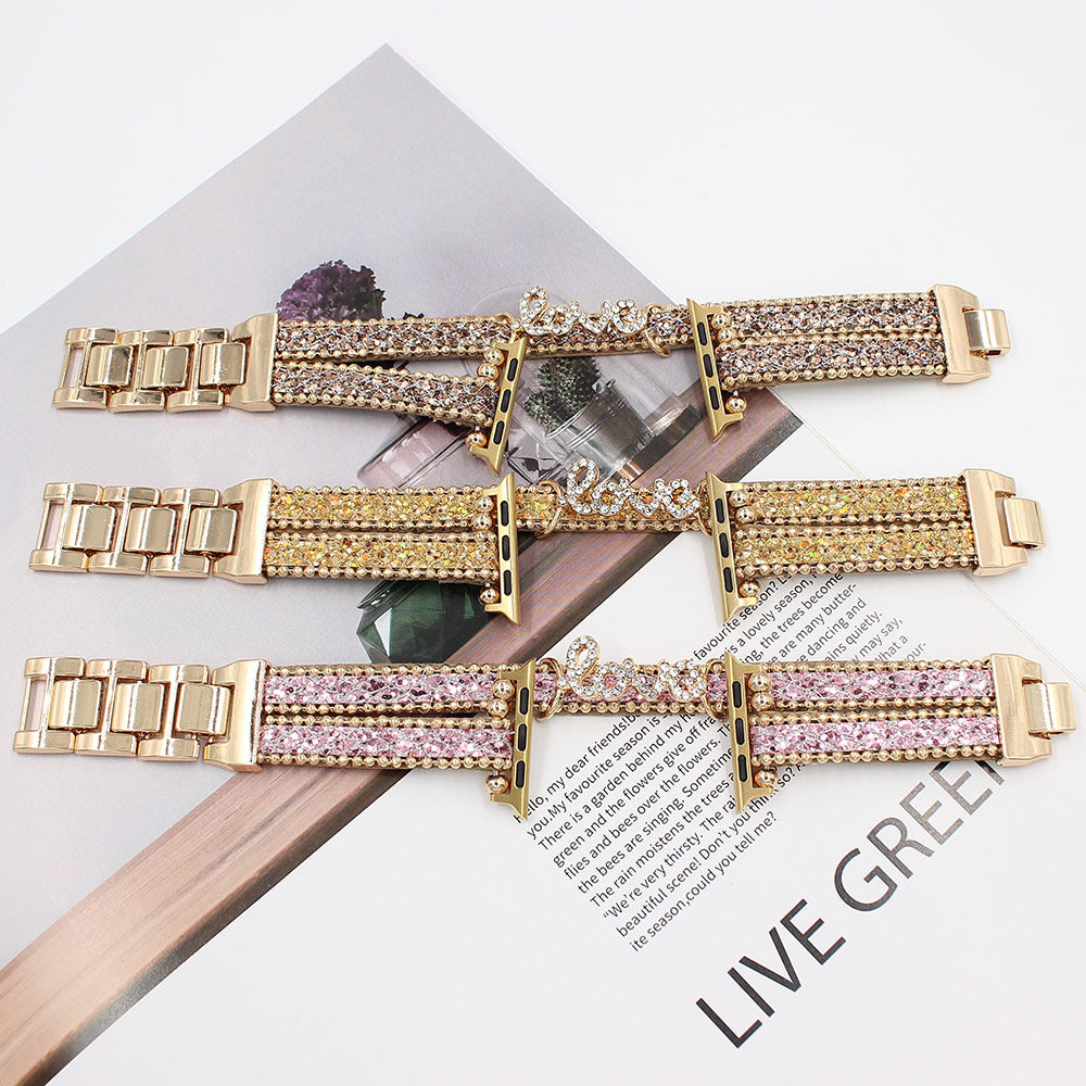 Buy Applicable To Smart Letters Leather Watch Strap - Upgrade Your Style