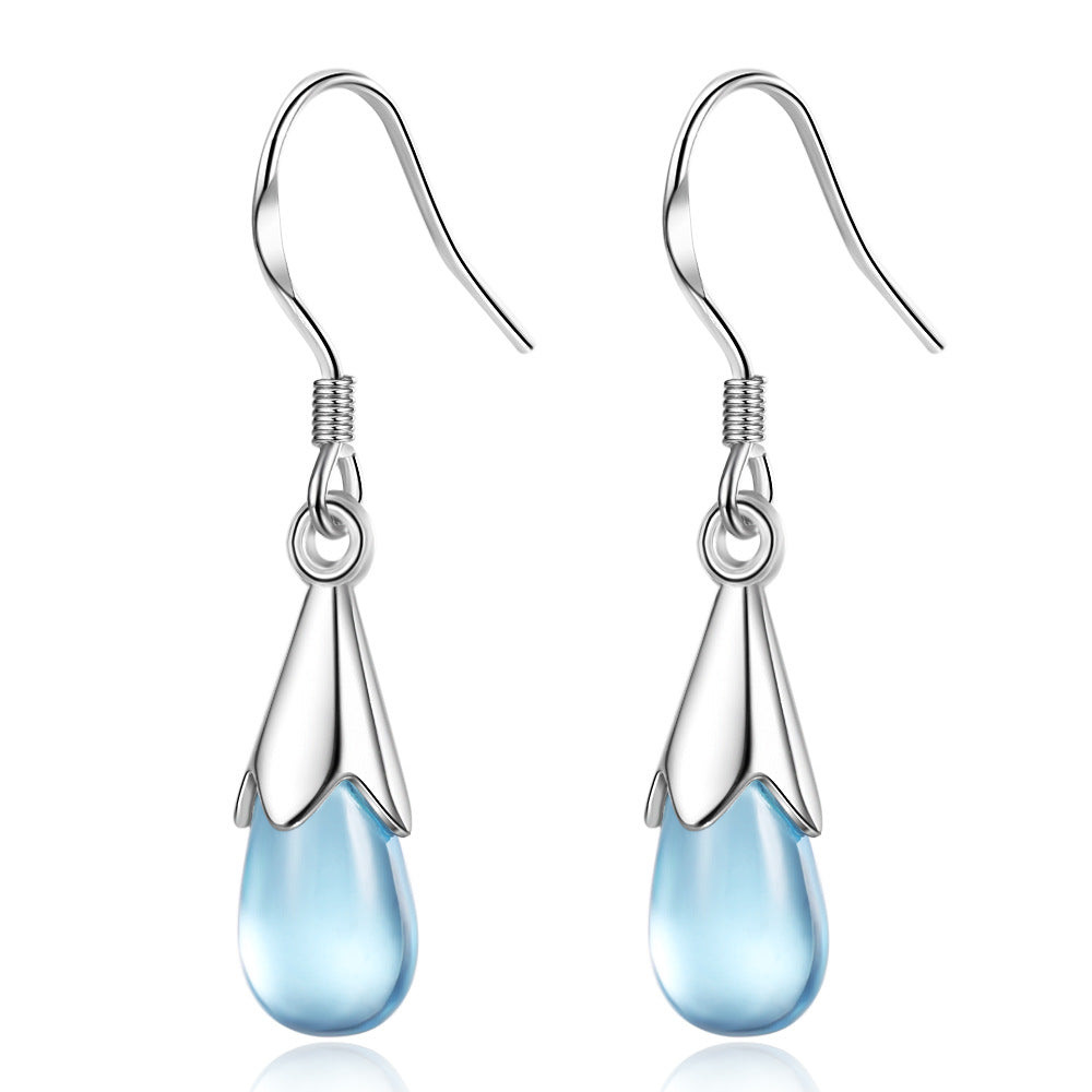 Buy Blue Water Drop Earrings Long Tassel Sen - Elegant Fashion Accessories