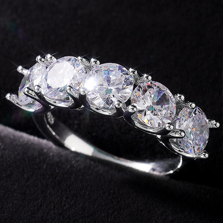 New Fashion Round Diamond Ring Zircon Ring