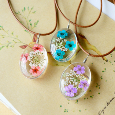Buy Dried Eternal Flower Specimens Necklaces - Trendy Floral Jewelry
