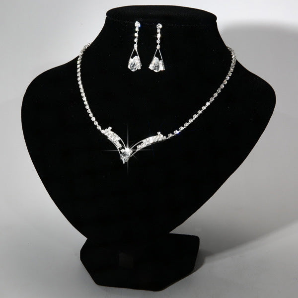 Buy Fashion Korean Water Drop Bride Necklace Earring Set