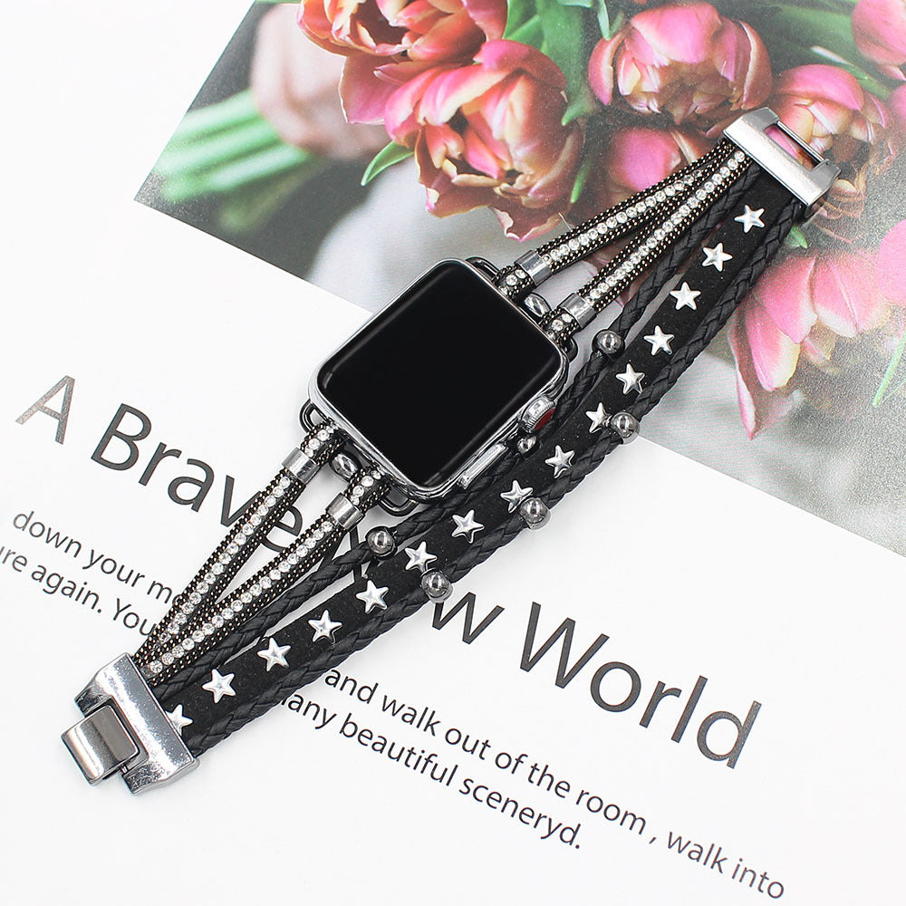 Buy Applicable To Smart Letters Leather Watch Strap - Upgrade Your Style