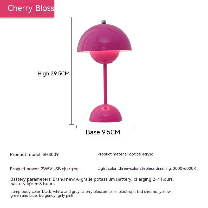 Rechargeable Bud Atmosphere Table Lamp Bedside Decorative Lamp
