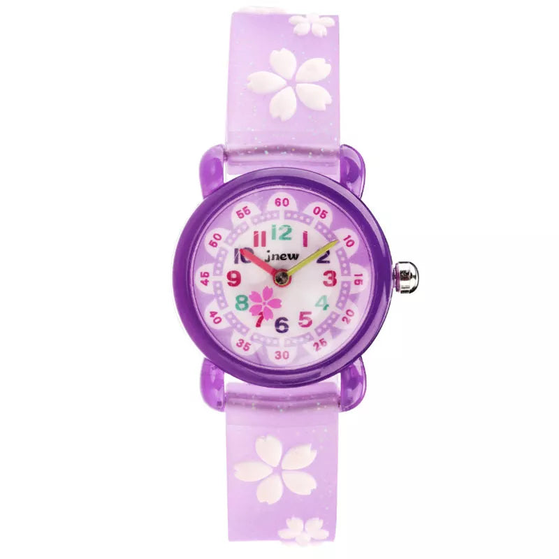 2020 Children's Watch Waterproof Lovely Transparent Cherry Blossom Student Quartz Watch Birthday Gift Clock Boy Sports Watches