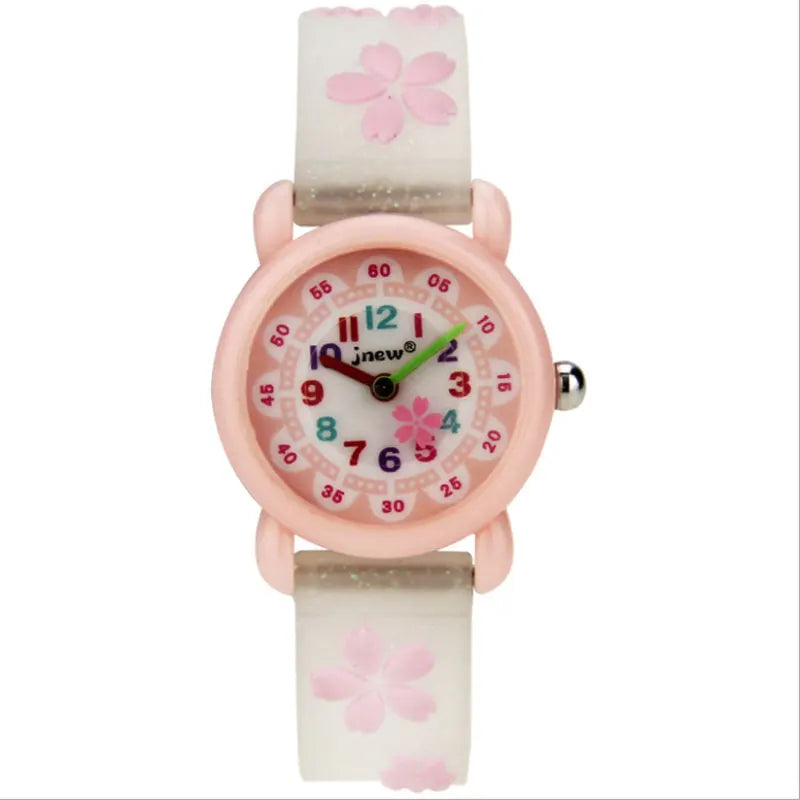 2020 Children's Watch Waterproof Lovely Transparent Cherry Blossom Student Quartz Watch Birthday Gift Clock Boy Sports Watches