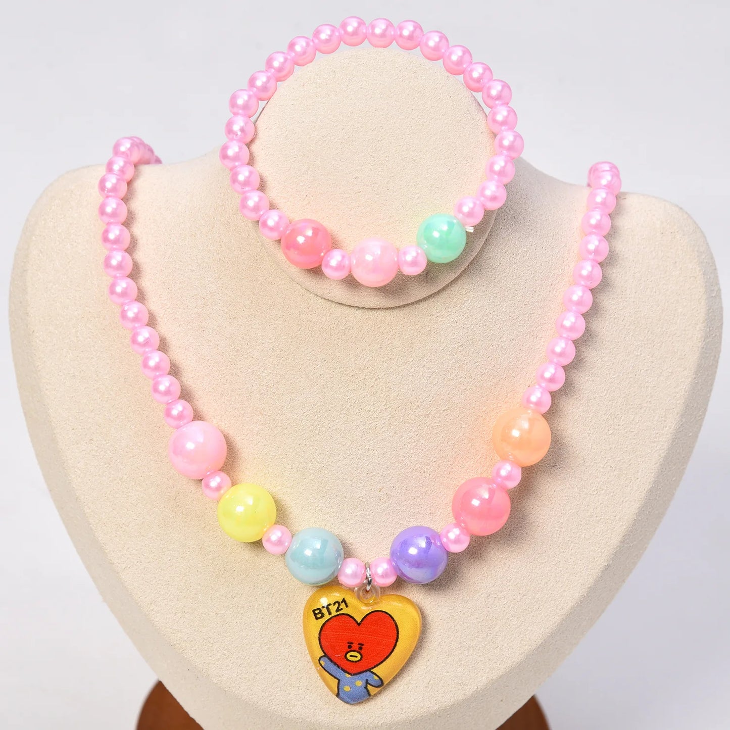 Children's Necklaces Female Unicorn Cartoon Princess Jewelry Girls Bracelets Baby Accessories Kids Jewelry Gifts