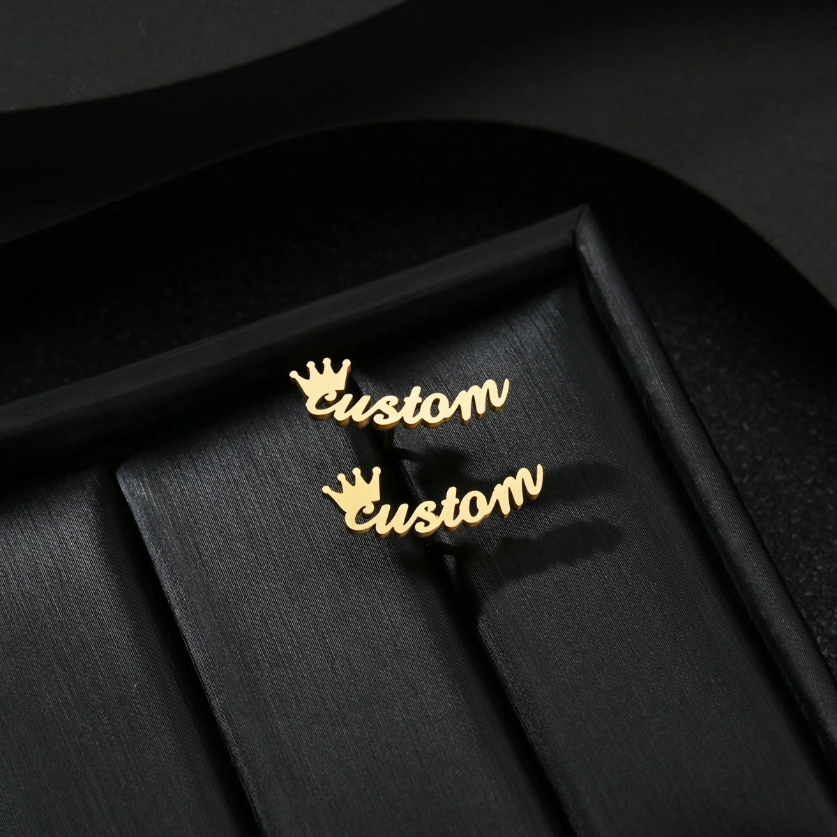 Atoztide Multi-designs Custom Name Stud Earrings for Women Customized Initial Nameplate Cursive Letter Earring Birthday Gift