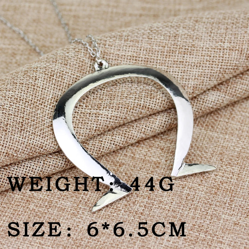 Alice Madness Returns Horseshoe Long Chain Necklace High Quality Cosplay Props Pendant Necklaces Accessories