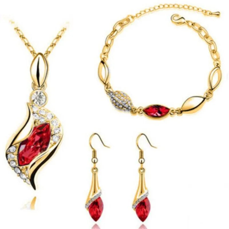 angel hawk Eyes Austrian Crystal Pendant Necklaces Earrings bracelet gifts women lovers charm fashion Jewelry sets dropshipping
