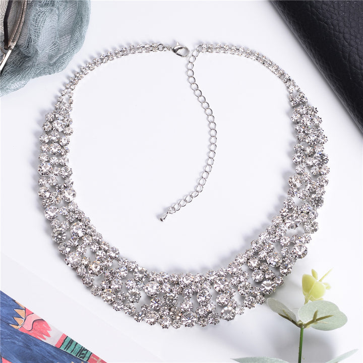 Luxury Rhinestone Necklaces Clothing Accessories