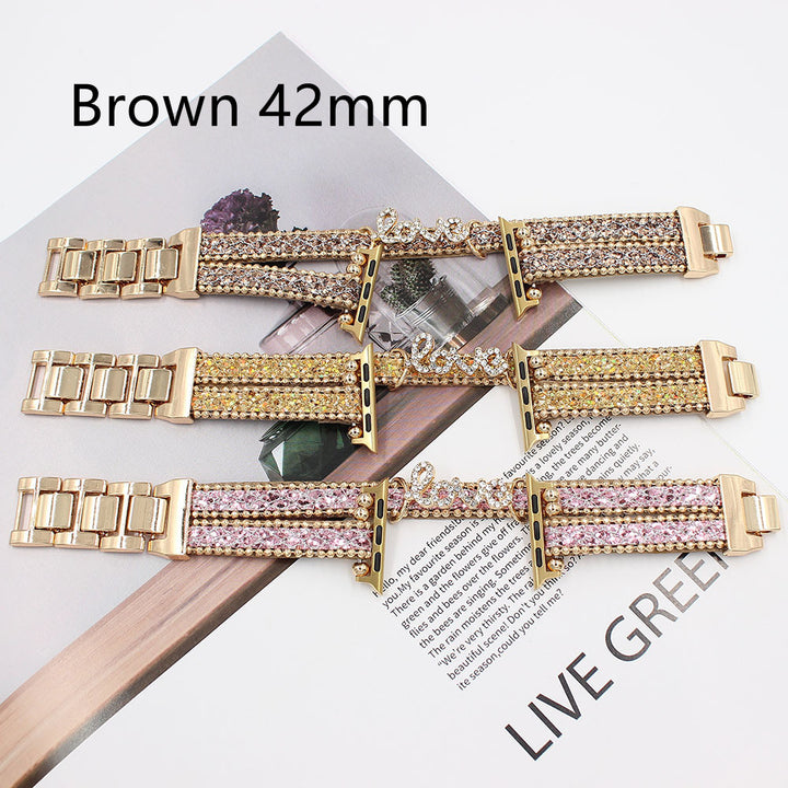 Applicable To Smart Letters Leather Watch Strap