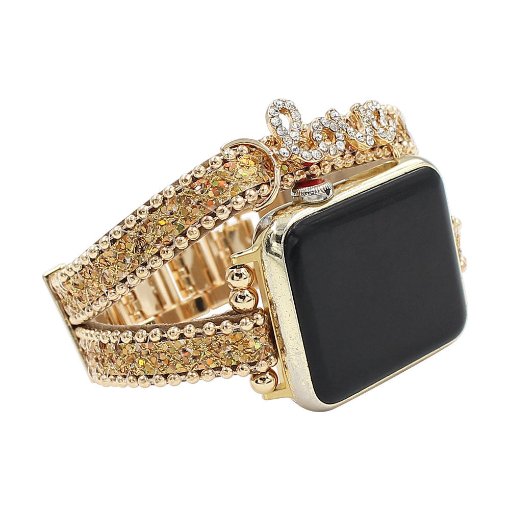 Buy Applicable To Smart Letters Leather Watch Strap - Upgrade Your Style